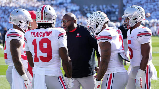 TreVeyon Henderson, Chip Trayanum, Tony Alford, Miyan Williams and Dallan Hayden
